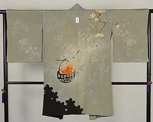 鵜飼いの図絵羽織