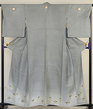 市松地紋薮小路褄柄模様