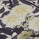 雪持南天と菊と梅図柄訪問着　質感・風合