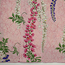 藤の花房模様小紋 上前