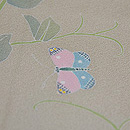 豆の花に紋白蝶付下訪問着 質感・風合