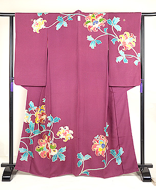 唐花模様訪問着