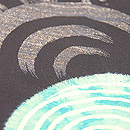 大波に渦、錦紗単衣 質感・風合