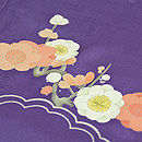 四季の花々模様菫色訪問着 質感・風合