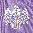 四季の花々模様菫色訪問着 背紋