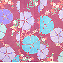 撫子に秋の七草絽小紋 上前