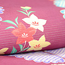 撫子に秋の七草絽小紋 質感・風合