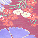 撫子に秋の七草絽小紋 質感・風合