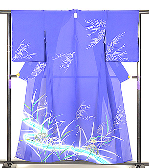 カワセミの単衣訪問着