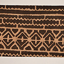 アフリカ泥染め名古屋帯　前中心