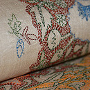 アザミ文様カンタ刺繍名古屋帯　質感・風合