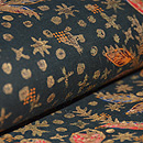 ジャワ金更紗名古屋帯　質感・風合