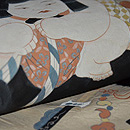 金太郎の図染め名古屋帯　質感・風合