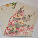 芍薬と薔薇両面使い古屋帯　帯裏