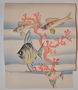 魚の名古屋帯