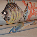 魚の名古屋帯　質感・風合