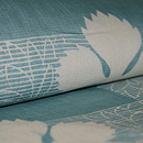 菊と楓の葉麻名古屋帯 質感・風合