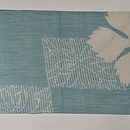 菊と楓の葉麻名古屋帯 前中心