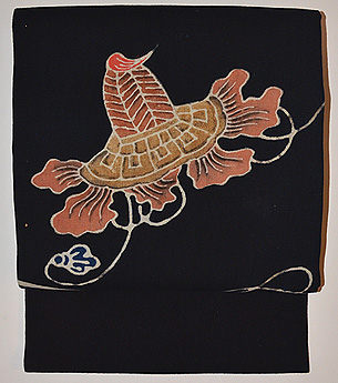 筒描隠れ笠柄名古屋帯