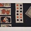 花札柄名古屋帯　前中心