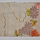 雲取り文様江戸裂名古屋帯　前中心