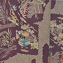 鹿の子に御所解風名古屋帯　前中心