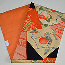 柿と牡丹の図名古屋帯　帯裏