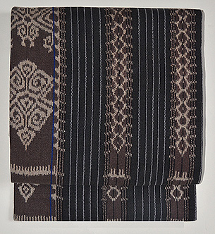 木綿地絣名古屋帯