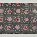 墨黒絹地花唐草　前中心