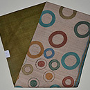 タッサーシルク地大小丸文様名古屋帯　帯裏