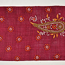 赤地刺繍名古屋帯　前中心