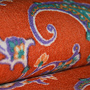 ペイズリー柄名古屋帯　質感・風合