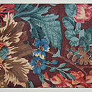 ヨーロッパ更紗付け帯　前中心