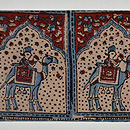 インド更紗名古屋帯　前中心