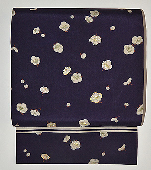 梅散らし染め開き名古屋帯