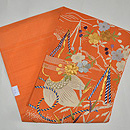 隠れ蓑に網干文様の図名古屋帯　帯裏