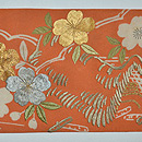 隠れ蓑に網干文様の図名古屋帯　前中心