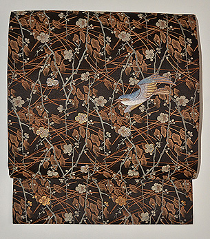 梅に鶯名古屋帯