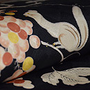 葡萄にリスの図名古屋帯　質感・風合