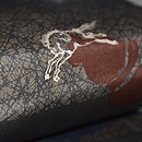 瓢箪から駒染め名古屋帯　質感・風合