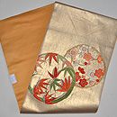 金襴花丸紋開き名古屋帯　帯裏