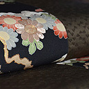 雪持ち笹に菊の図名古屋帯　質感・風合