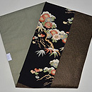 雪持ち笹に菊の図名古屋帯　帯裏