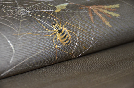 蜘蛛の巣刺繍名古屋帯