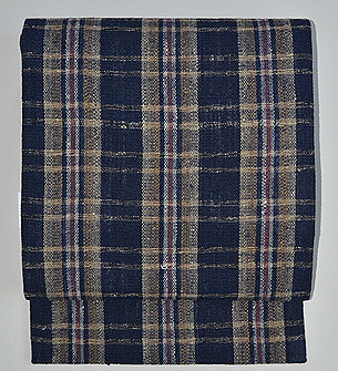 浦野理一作　木綿名古屋帯