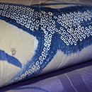 萩にトンボの図名古屋帯　質感・風合