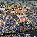 紗地龍の刺繍袋帯　質感・風合