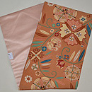 塩瀬更紗柄名古屋帯　帯裏