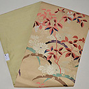 雪輪に菊と南天の織名古屋帯　帯裏