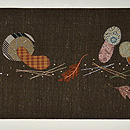 きのこコラージュ名古屋帯　前中心